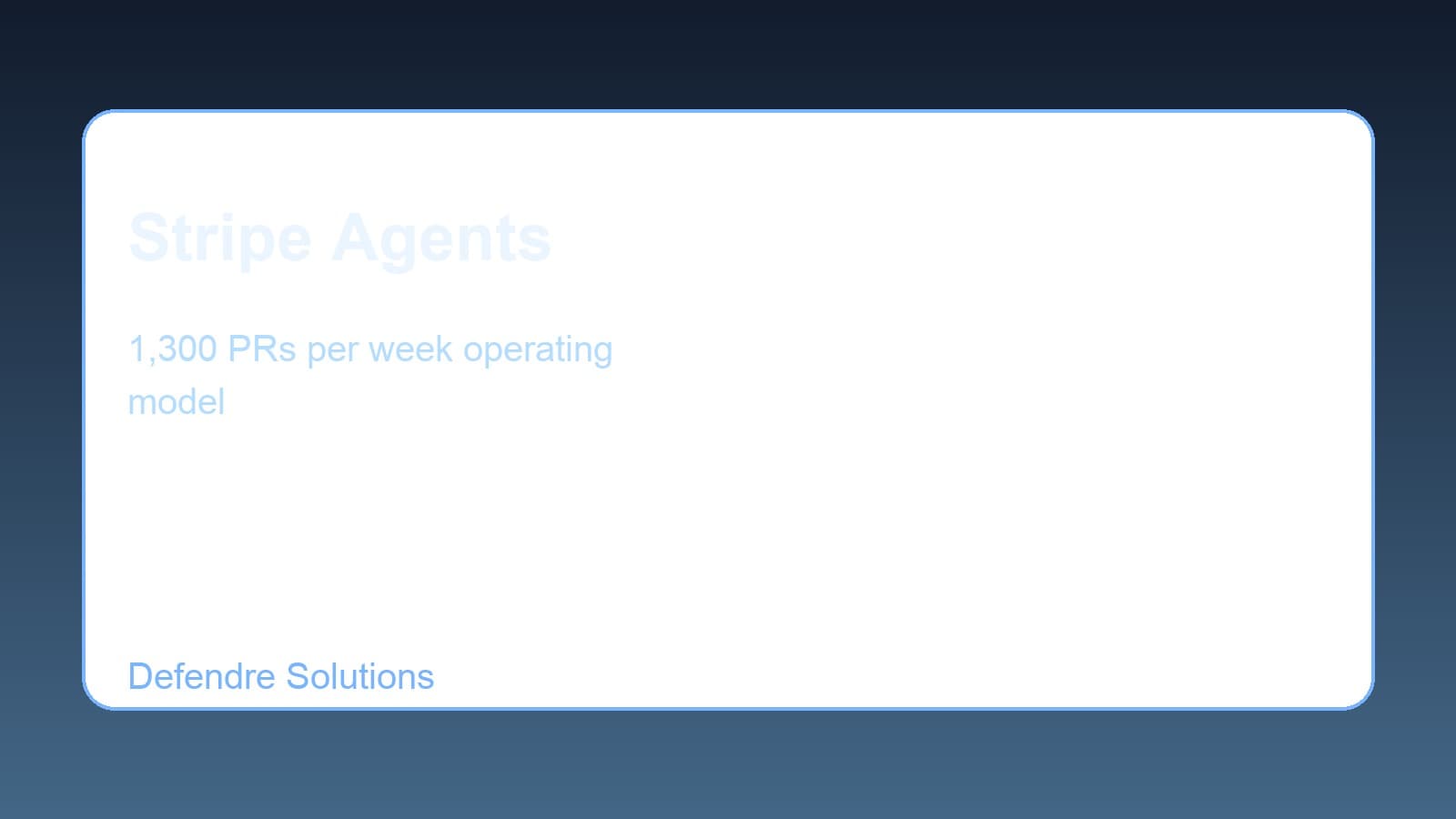 Operations dashboard counting weekly agent-generated pull requests with reliability metrics beside it